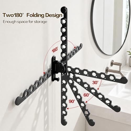 wall Mounted Clothes Drying Folding Hanger Rack - Image 6