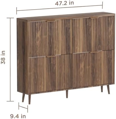 Shoe Cabinet Storage, Modern Freestanding Organizer - Image 2