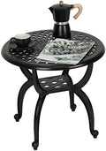 YKSY&YKSY Jardin DE Centennial Cast Aluminum Side/End Table, Anti-Rust Coffee by Unknown