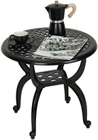 YKSY&YKSY Jardin DE Centennial Cast Aluminum Side/End Table, Anti-Rust Coffee by Unknown