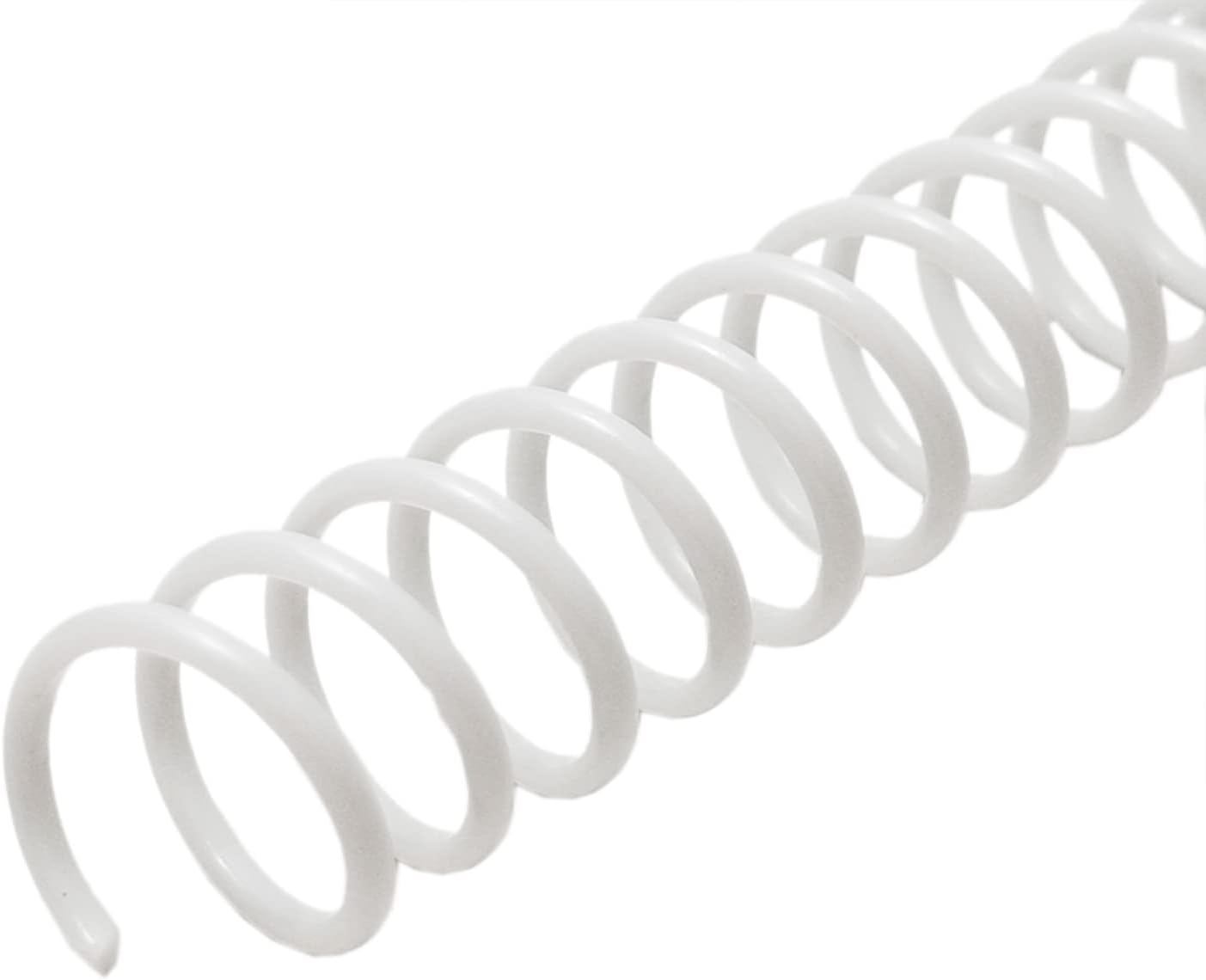 Rayson 14.3mm Plastic Spiral Coil Binding 3:1 Pitch, 9/16inch, 115 Sheets Capacity White Coil Binding Spines - Versatile for Office and Educational Tasks, Pack of 100
