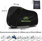 Bike Cover for 2 Bikes Waterproof Outdoor, Ebike Cover Rain Sun UV Dust Wind - Image 2