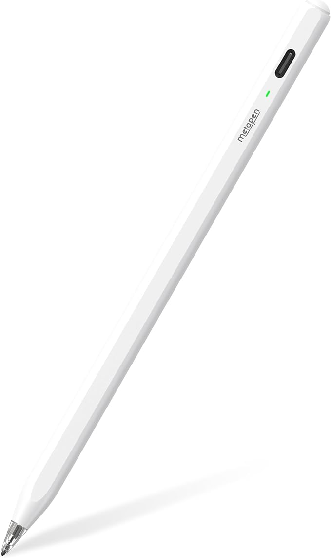 Metapen Pencil Air8 Pro for iPad 2018-2026, Ultra-Quiet, 2X Fast Charging by metapen