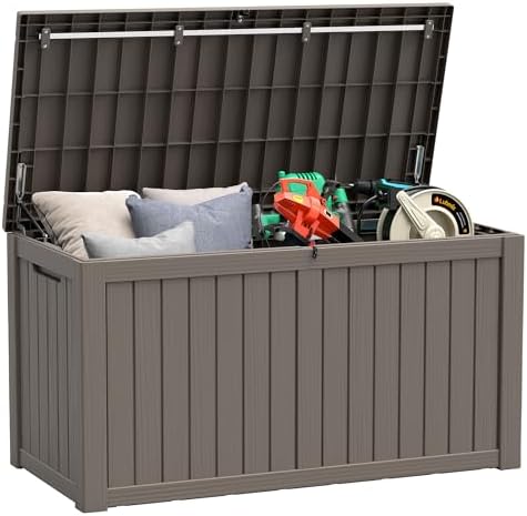 Outdoor Storage Box, Resin Deck Boxes Indoor and outdoor, Waterproof Storage by NBYSGO