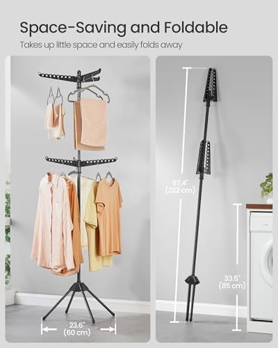 SONGMICS Clothes Drying Rack, 75.6-Inch Drying Rack, 6 Rotatable Arms - Image 3