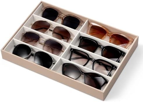 VLANDO Sunglasses Organizer, Stackable Jewelry Tray by VLANDO