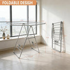Clothes Drying Rack Foldable -Height Adjustable Laundry Drying Rack Large Space - Image 4