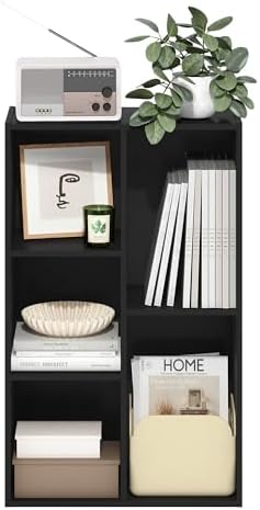 Furinno LUDER Book Shelf, 5-Cube Bookshelf, Reversible Bookcase, 9.4 x 19.5 x - Image 5