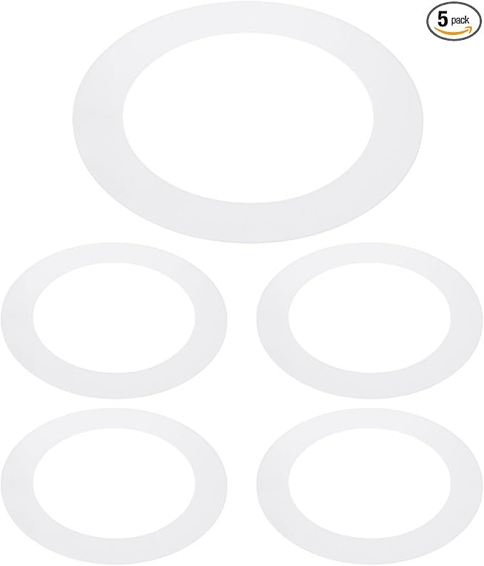 PATIKIL 4.5" ID 6.3" OD Plastic Trim Ring, Translucent Matte White by PATIKIL