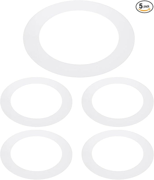 PATIKIL 5" ID 7.5" OD Plastic Trim Ring, Translucent Matte White by PATIKIL