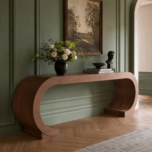 Tribesigns 79" Extra Long Console Table, Arched Entryway Table - Image 3