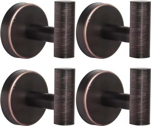 Kruodop Towel Hooks for Bathroom, 4 Packs Wall Mount Towel Holder, Stainless by Kruodop