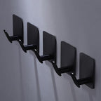 DELITON 8 Pack Adhesive Towel Hooks, Matte Black Wall Hooks - Image 2