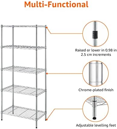 Amazon Basics 5-Shelf Adjustable Storage Shelving Unit - Image 5