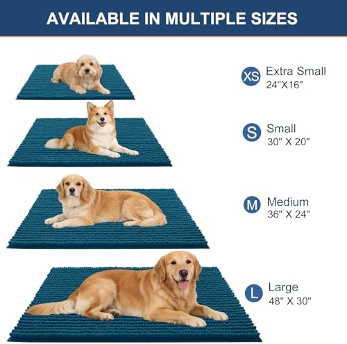 OLANLY Dog Door Mat for Muddy Paws 47x17, Extra Absorbent Chenille Mud Mat - Image 2