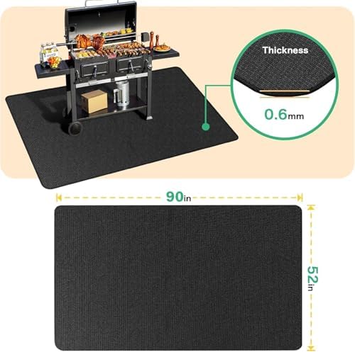 TAOMAND Large 90 x 52 inches Under Grill Mats - Image 6