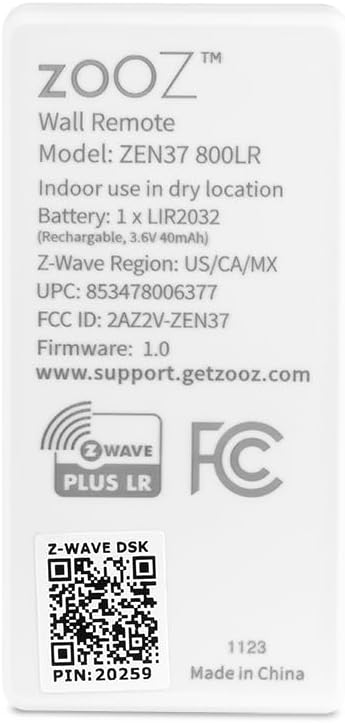 Zooz 800 Series Z-Wave Long Range Wall Remote & Scene Controller ZEN37 - Image 8