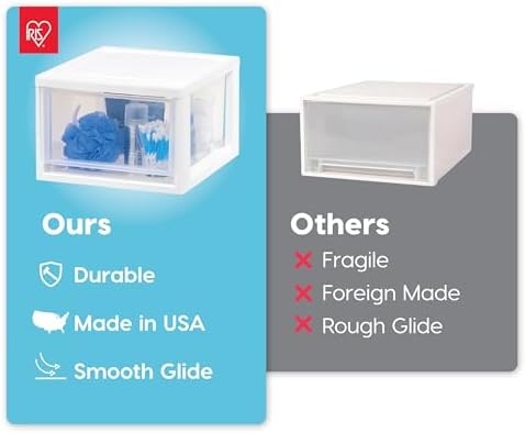IRIS USA 2-Pack, 6 Qt. Small Stacking Drawer Storage Organizer - Image 5