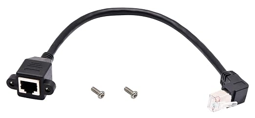 Cat 6 Ethernet Cable 90 Degree UP Angle RJ45 Male to Female Shielded Ethernet - Image 6