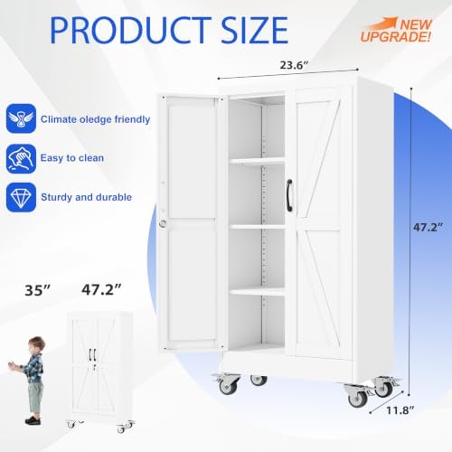 GAIOUS 47.2" Tall Metal Storage Cabinet - Image 2