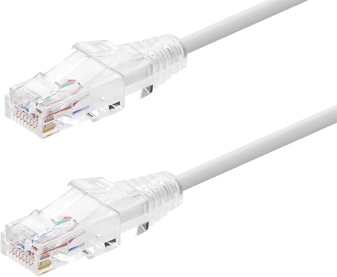 Monoprice Cat6 7ft White Component Level Patch Cable UTP 28AWG 550MHz Pure Bare by Monoprice