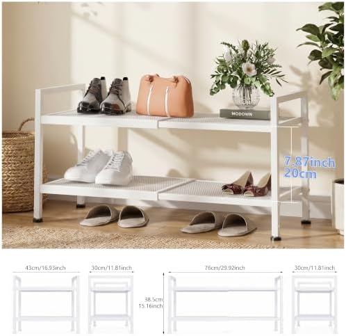 Expandable Shoe Rack for Closet, Shoe Storage - Image 3
