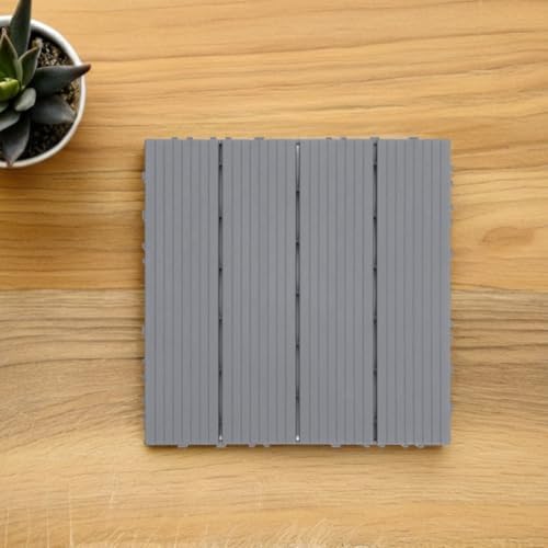 4pcs Imitation Wood Interlocking Deck Tiles - Image 6