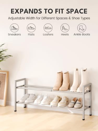 Bumusty 2 Tier Expandable Shoe Rack - Image 5