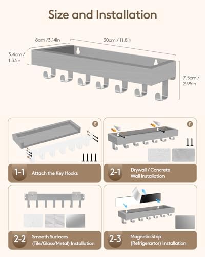 Key Holder Wall Mount Magnetic Adhesive - Image 3