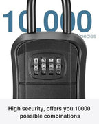 Puroma Key Lock Box Outdoor 4 Digit Code Combination Lockbox House, 2 Black - Image 3