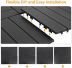 Neoaider 44PCS Plastic Interlocking Decking Tiles 12" x 12", Dark Grey - Image 5
