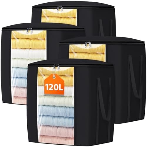 TasticTotes 120L Extra Large Blanket Clothes Storage Bags, 4 Pack by Unknown