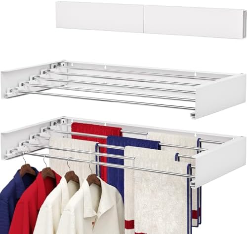 Wall Mounted Drying Rack 31.5", Foldable Laundry Drying Rack by DryingSolved