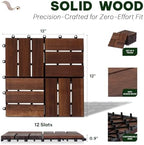 Acacia Interlocking Deck Tiles, 12 Slats - Image 2