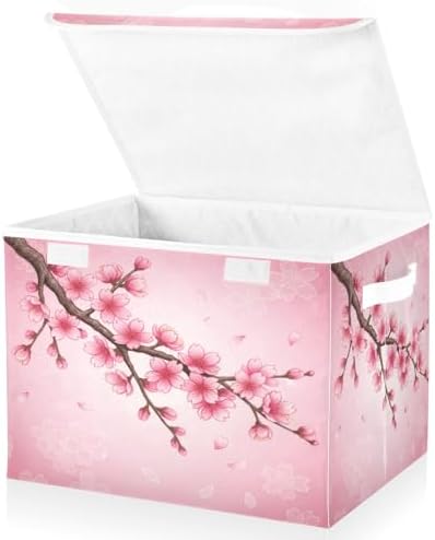 Bolaz Spring Cherry Blossom Background Storage Bins by Unknown