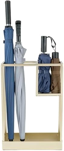 MyGift Modern Brass Tone Metal Entryway Umbrella Rack - Image 5