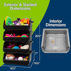 ReadySpace Extra Large Stackable Plastic Storage Bins - Image 3