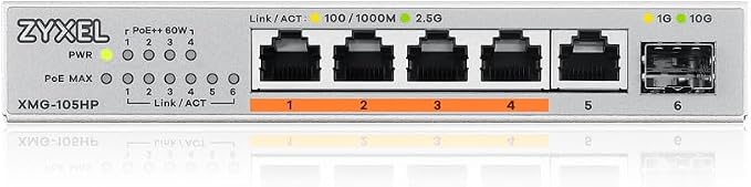 Zyxel 5 Port PoE Network Switch | 2.5Gb Multi Gigabit Switch | Unmanaged | 5X - Image 2