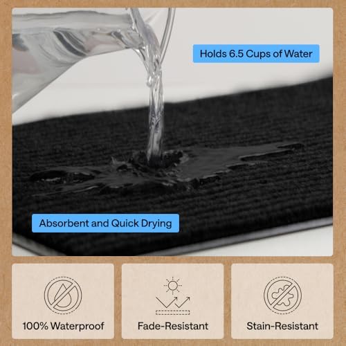 GORILLA GRIP Traffic Guard Indoor Outdoor Heavy Duty Door Mat, 47x35 Black - Image 5