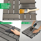 IDZO Interlocking Acacia Deck Tiles 9.6 SQFT - Image 5