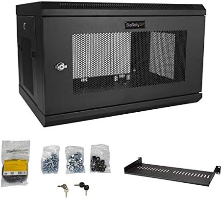 StarTech.com 2-Post 6U Wall Mount Network Cabinet w/ 1U Shelf, Ships Fully - Image 7