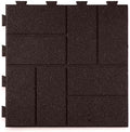 Playsafer Brick Rubber Interlocking Tiles | 16 X 16 | Easy Install by Playsafer
