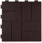 Playsafer Brick Rubber Interlocking Tiles | 16 X 16 | Easy Install by Playsafer