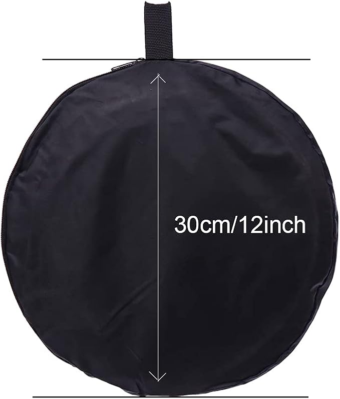 Portable Photography Silver and White Reflector Collapsible 2-in-1 Oval - Image 5