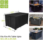 Waterproof Fire Pit Cover Rectangular 52"L x 34"W x 24"H Black - Image 2