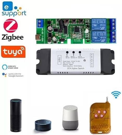 Zigbee 2 Channel 5V 12V Smart Relay Switch, Adjustable Self Lock and Momentary - Image 6