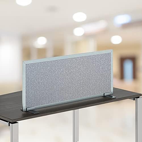 OBEX Acoustical Free Standing Privacy Screen, Cubicle Accessories Desk Privacy Panel, Desk Dividers for Office, Office Furniture Partitions Portable Sound Proof Dividers, 24" x 42", Overcast