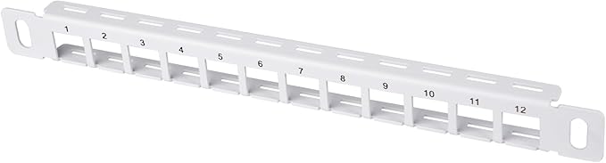 GeeekPi 10 inch 0.5U 12 Port Blank Keystone Patch Panel by GeeekPi