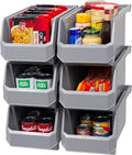 ReadySpace Large Stackable Plastic Storage Bins by Akro-Mils