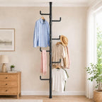 Floor to Ceiling Clothes Drying Rack, Adjustable Tension Pole Laundry Rack by ADEVZO
